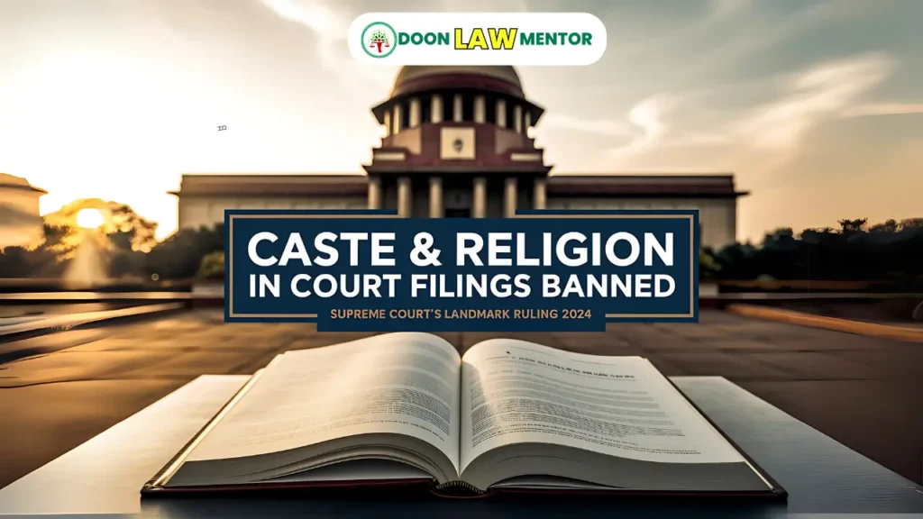 Caste or Religion in Court Filings