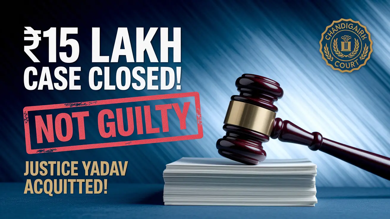 ₹15 Lakh Judicial Controversy Ends: Justice Nirmal Yadav Acquitted by Chandigarh Court 4 ₹15 Lakh Judicial Controversy