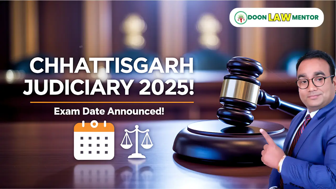Chhattisgarh Judiciary 2025 Exam Date Announced – Full Details on Civil Judge Prelims 9 Chhattisgarh Judiciary 2025 Exam