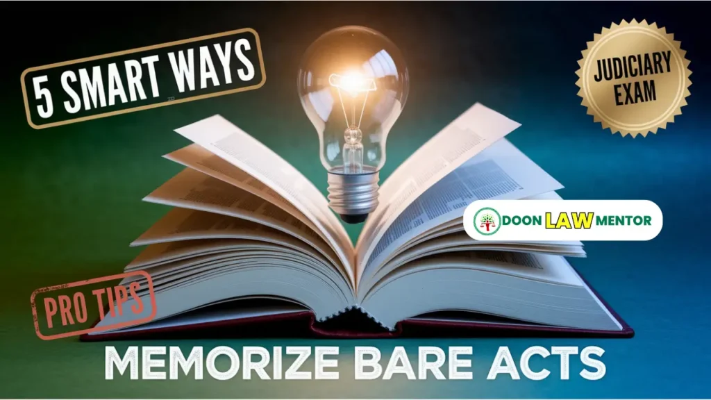 5 smart ways to memorize Bare Acts for Judiciary Exams