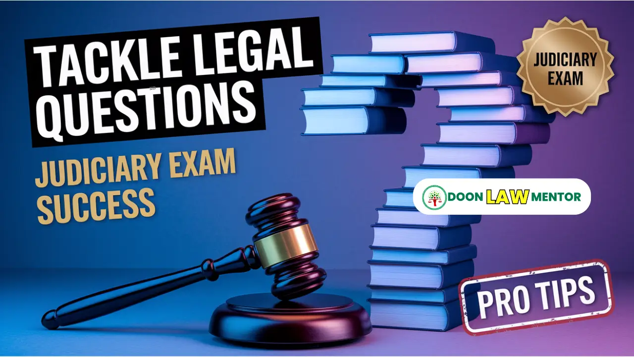 how to tackle difficult legal questions in Judiciary Exams