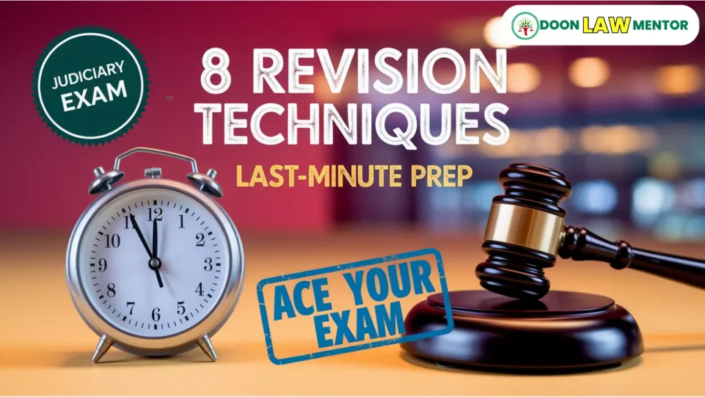 8 revision techniques for last-minute Judiciary Exam prep