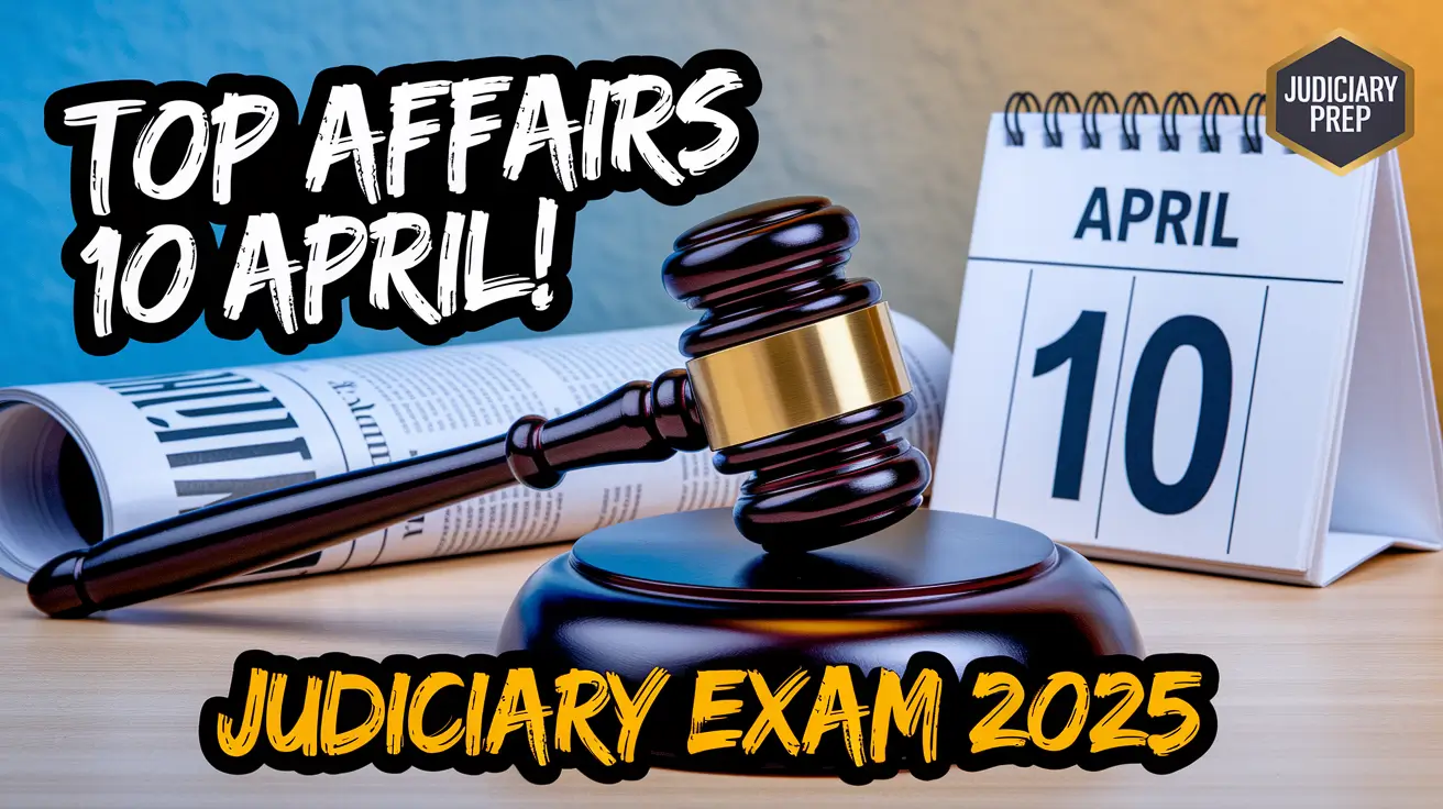 Top Current Affairs for Judiciary Exam: 10 April 2025 9 10 April 2025