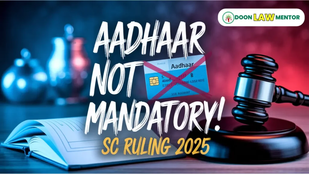 Aadhaar Not Mandatory for Bank Operations